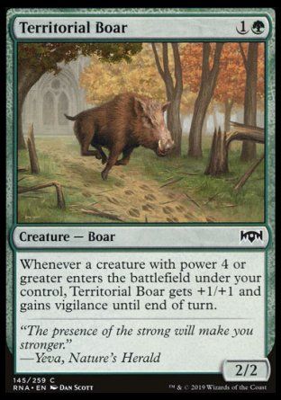 Territorial Boar (Ravnica Allegiance) Trading Card