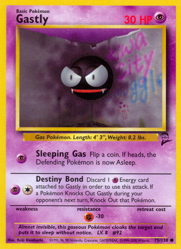 Gastly (75/130) - Base Set 2 Pokémon Card