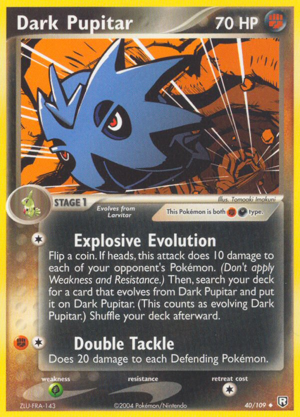 Dark Pupitar (40/109) - Team Rocket Returns Pokémon Card