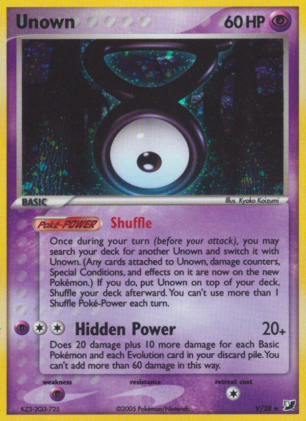 Unown (V) - Unseen Forces Pokémon Card