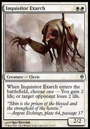 Inquisitor Exarch (New Phyrexia) Trading Card