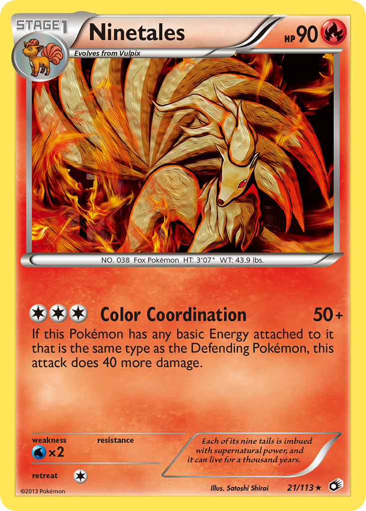 Ninetales (21/113) - Legendary Treasures Pokémon Card