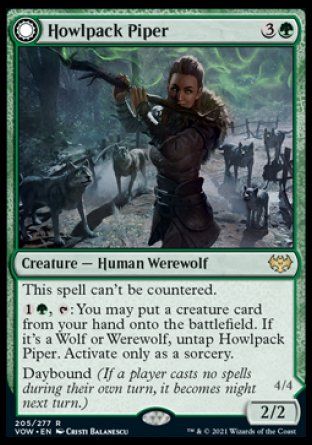 Howlpack Piper (Innistrad: Crimson Vow) Trading Card