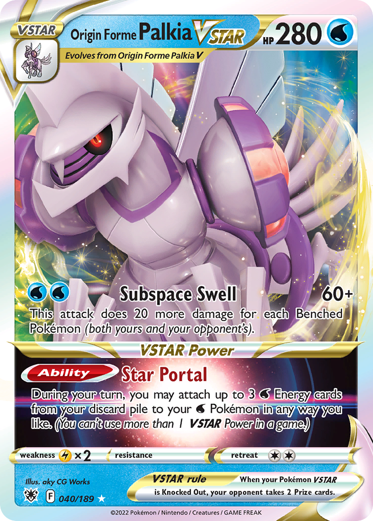 Origin Forme Palkia VSTAR (40/189) - Astral Radiance Pokémon Card