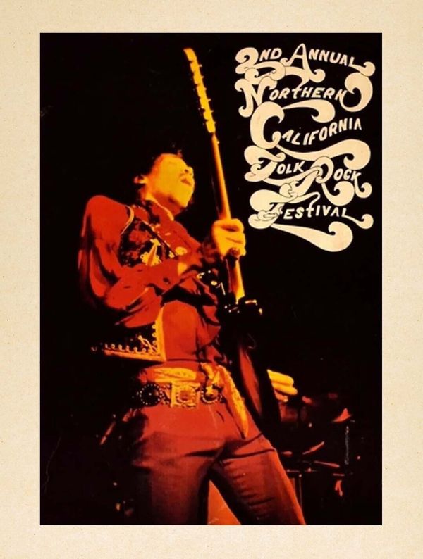 Jimi Hendrix Santa Clara Fairgrounds Northern California Folk Rock Festival 1969