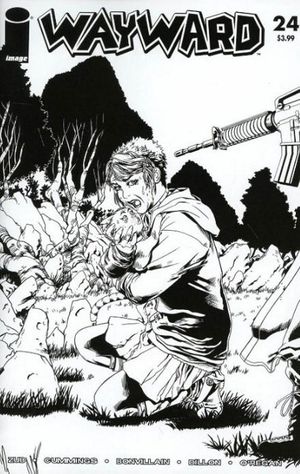 Wayward #24 (Walking Dead Tribute Black & White Variant)