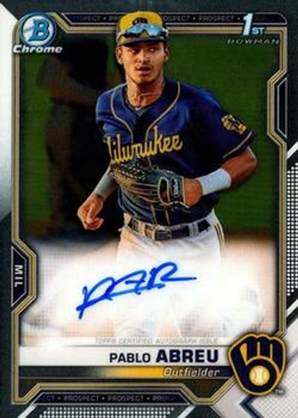 Pablo Abreu 2021 Bowman Chrome - Prospect Autographs Baseball #CPA-PA