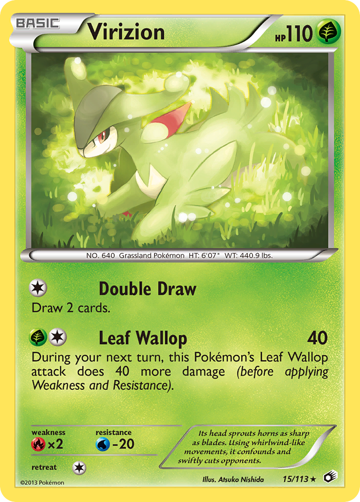 Virizion (15/113) - Legendary Treasures Pokémon Card