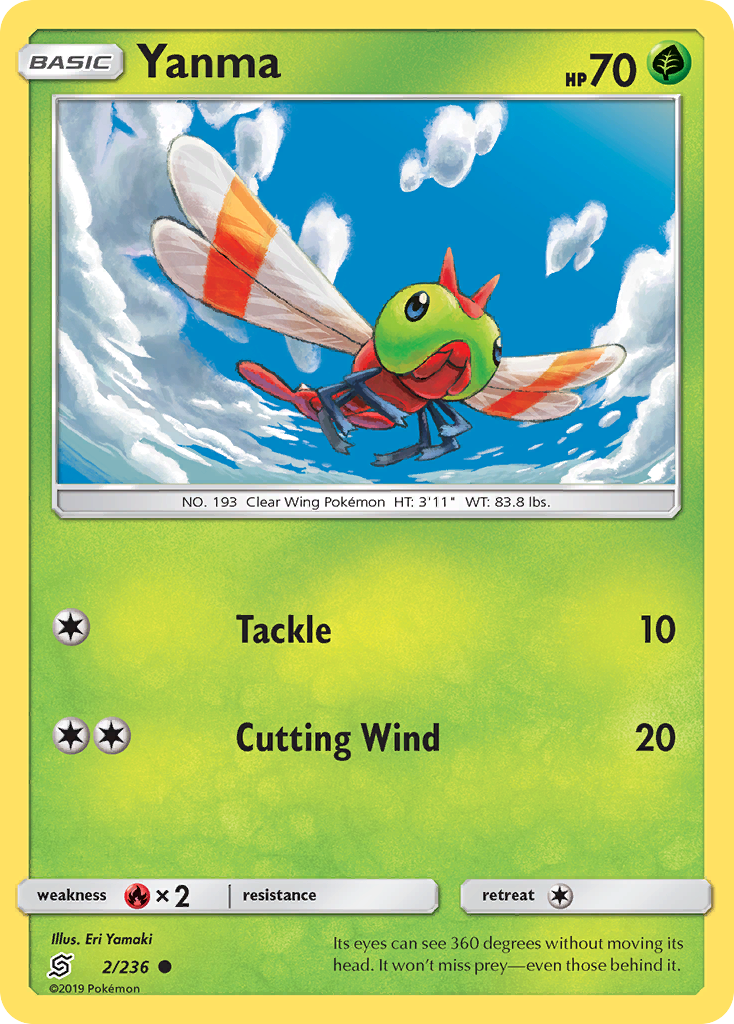 Yanma (2/236) - Unified Minds Pokémon Card