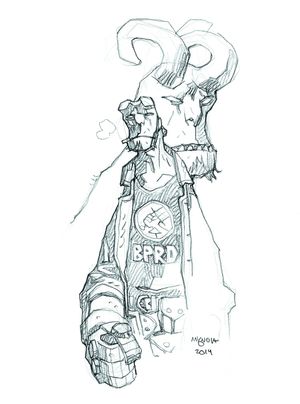Hellboy And The B.P.R.D. 1952 #1 (Mignola Sketch Cover Variant)