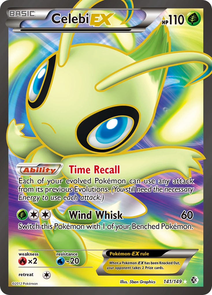 Celebi EX (141/149) - Boundaries Crossed Pokémon Card