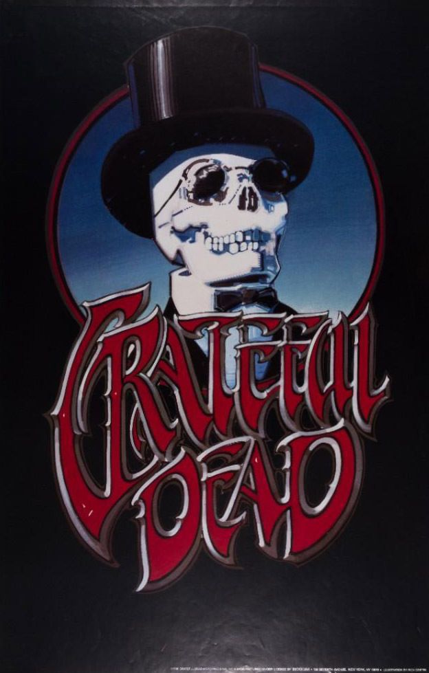 Grateful Dead "Skull & Top Hat" 1996 Concert Poster