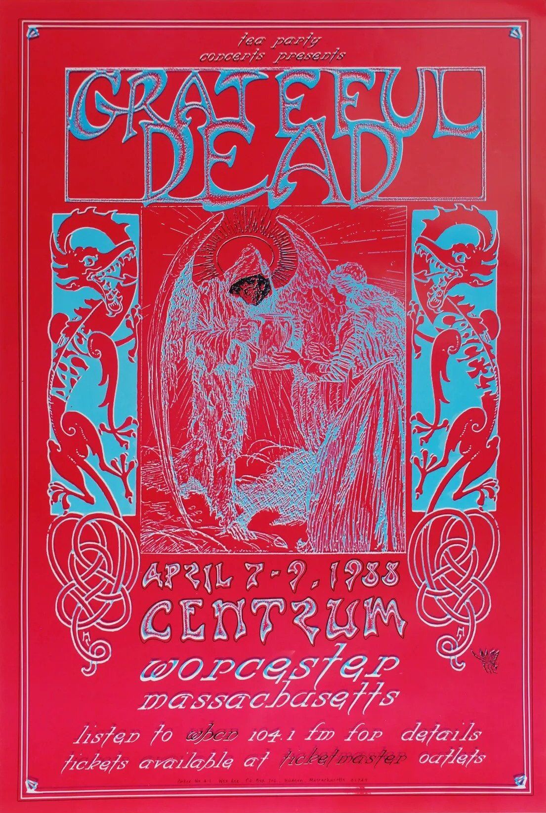 Grateful Dead The Centrum 1988 Concert Poster
