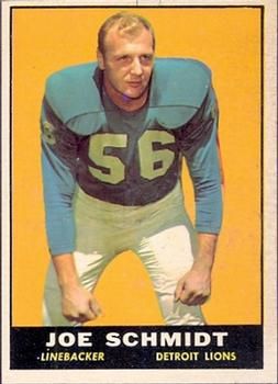 Joe Schmidt 1961 Topps #36 Sports Card