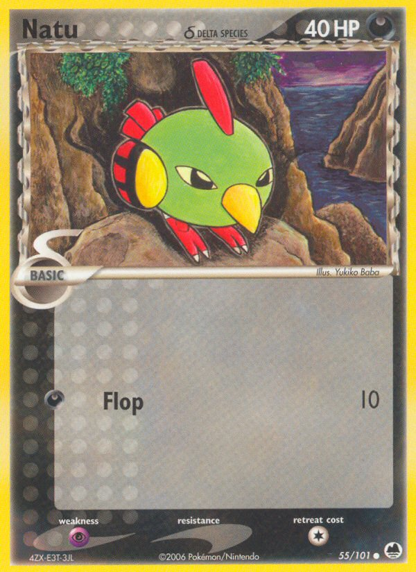 Natu δ (55/101) - Dragon Frontiers Pokémon Card