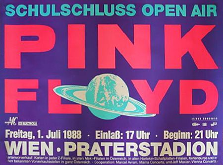Pink Floyd Praterstadion 1988 Concert Poster