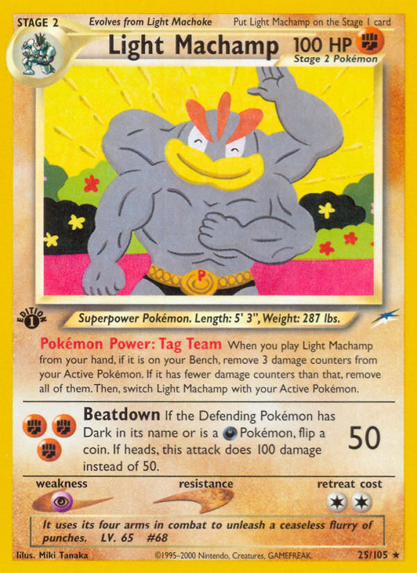 Light Machamp (25/105) - Neo Destiny Pokémon Card