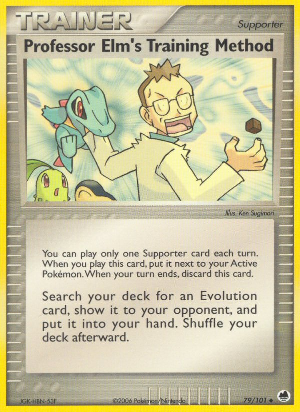 Professor Elm's Training Method (79/101) - Dragon Frontiers Pokémon Card