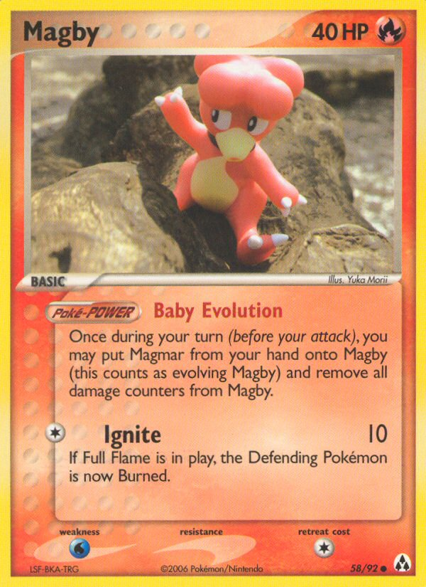 Magby (58/92) - Legend Maker Pokémon Card