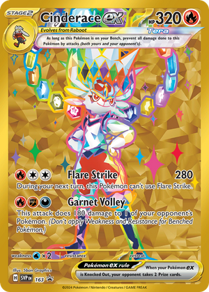 Cinderace ex (163/165) - Scarlet & Violet Black Star Promos