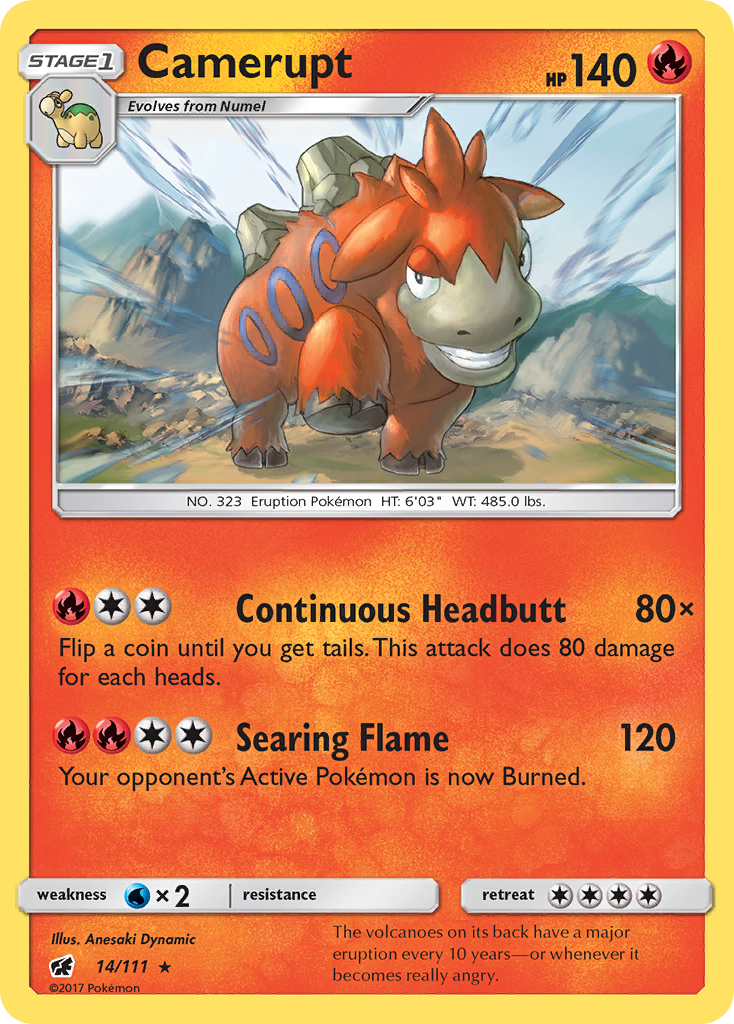 Camerupt (14/111) - Crimson Invasion Pokémon Card