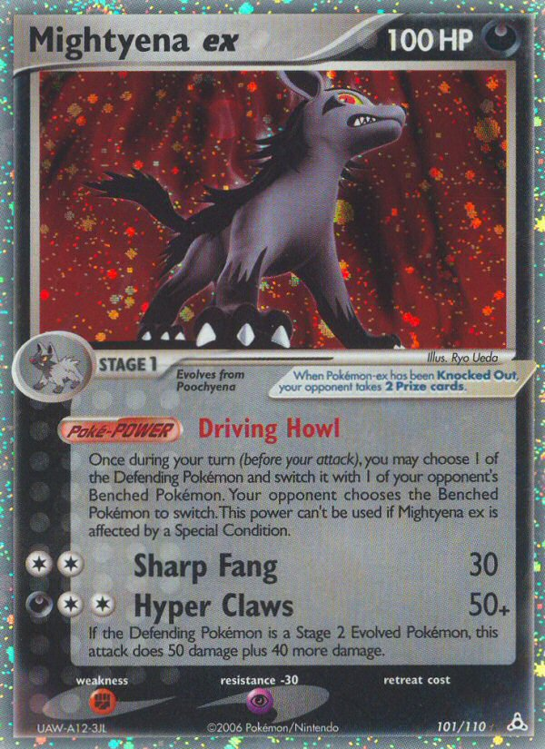 Mightyena ex (101/110) - Holon Phantoms Pokémon Card