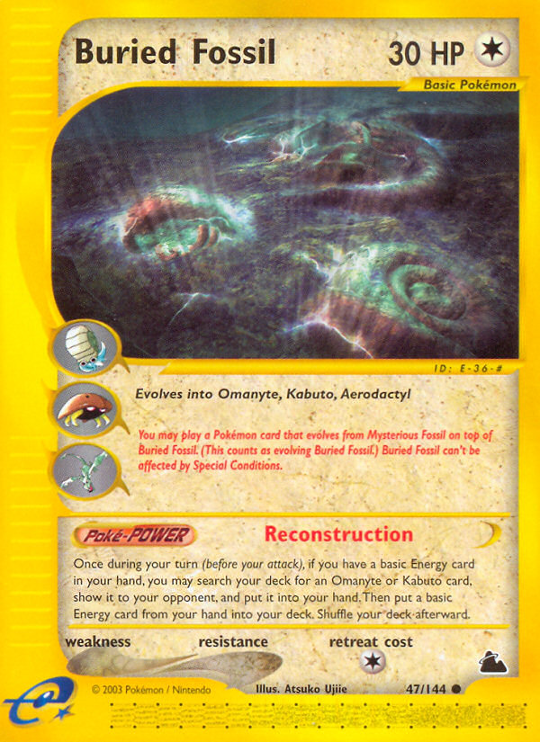 Buried Fossil (47/144) - Skyridge Pokémon Card