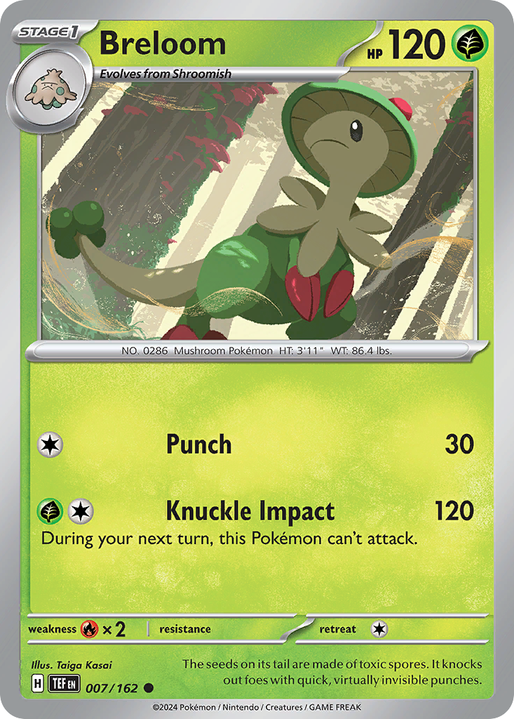 Breloom (7/162) - Temporal Forces Pokémon Card