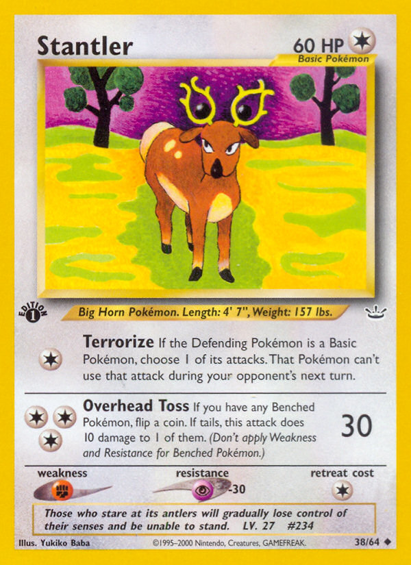 Stantler (38/64) - Neo Revelation Pokémon Card