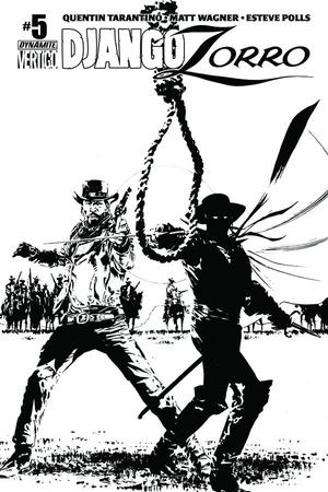 Django / Zorro #5 (15 Copy Guice B&amp;w Cover)