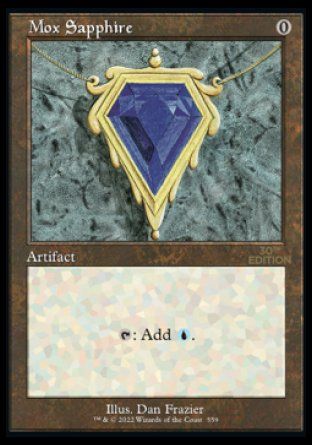 Mox Sapphire (Magic 30th Anniversary Edition - Old Frame) Trading Card