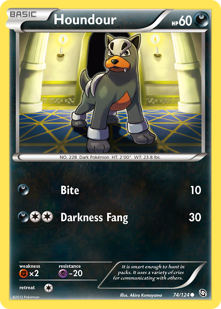 Houndour (74/124) - Dragons Exalted Pokémon Card