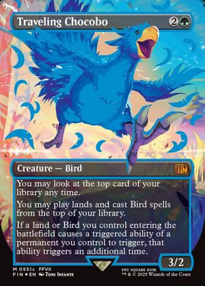 Traveling Chocobo #551c (Final Fantasy - Borderless Neon Ink Foil)