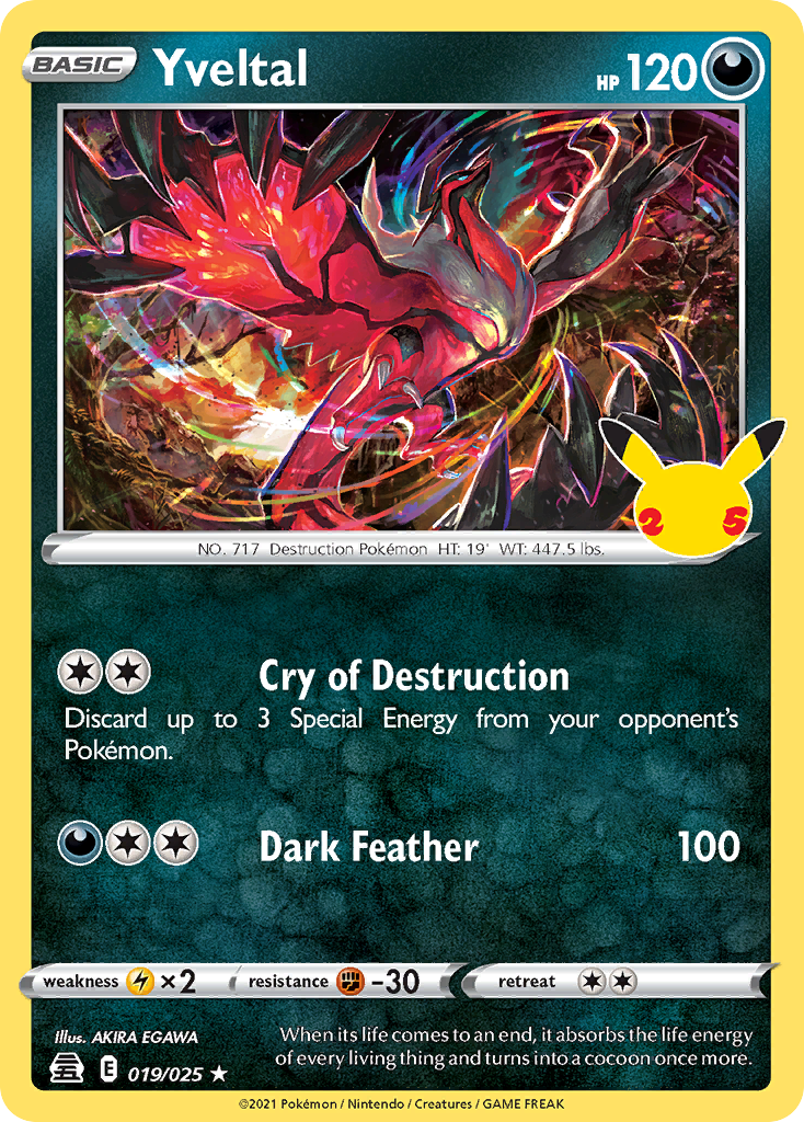 Yveltal (19/25) - Celebrations Pokémon Card