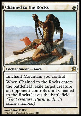 Chained to the Rocks (Theros) Trading Card