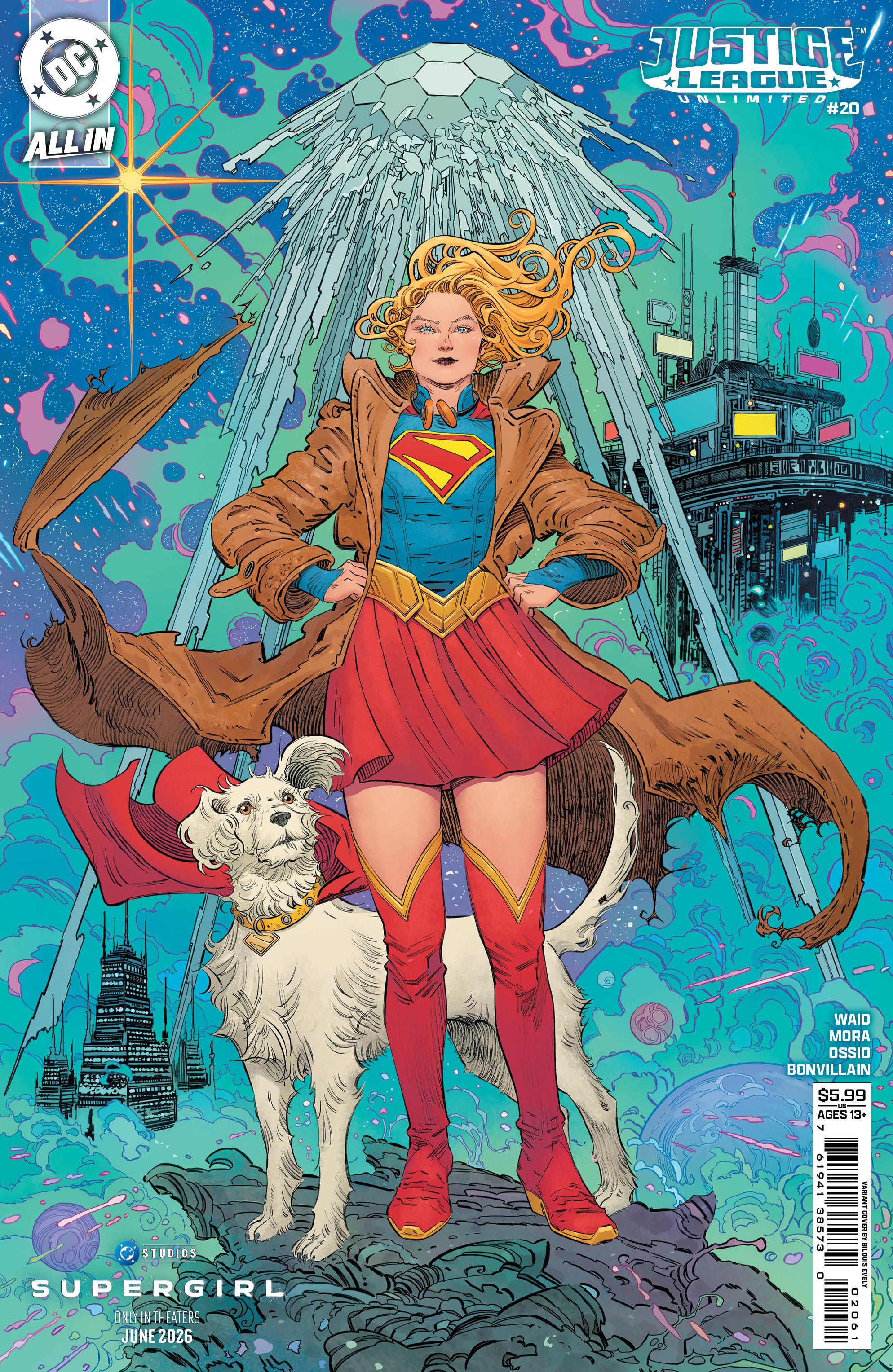 Justice League Unlimited #20 (Cvr F Bilquis Evely Supergirl Movie Card Stock Variant) Comic