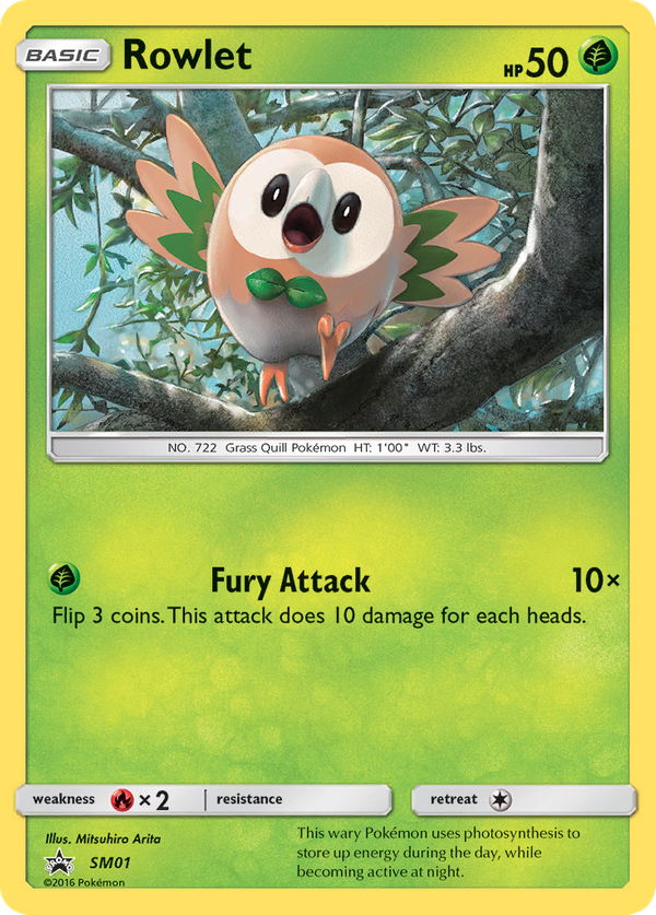 Rowlet (SM01) - SM Black Star Promos