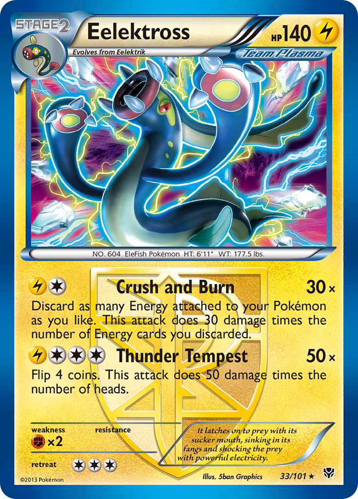 Eelektross (33/101) - Plasma Blast Pokémon Card