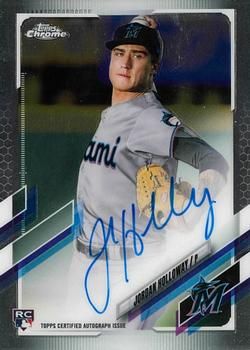 Jordan Holloway 2021 Topps Chrome - Rookie Autographs Baseball #RA-JHO Sports Card