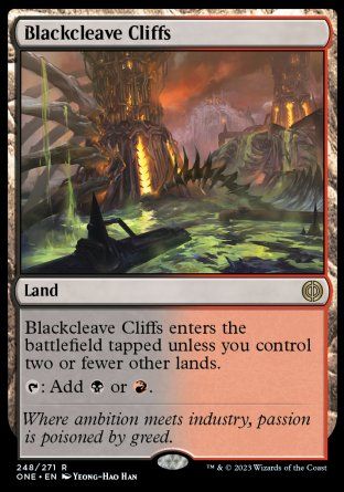 Blackcleave Cliffs (Phyrexia: All Will Be One) Trading Card