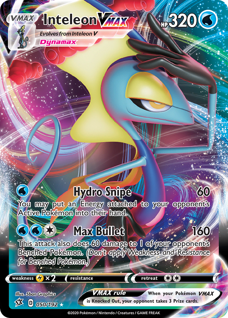 Inteleon VMAX (50/192) - Rebel Clash Pokémon Card