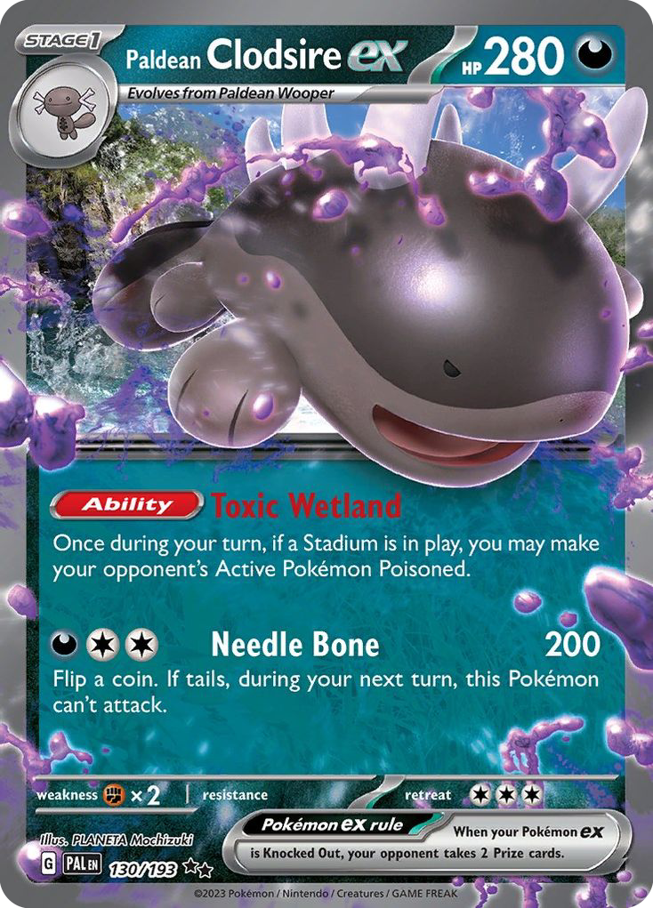 Paldean Clodsire ex (130/193) - Paldea Evolved Pokémon Card