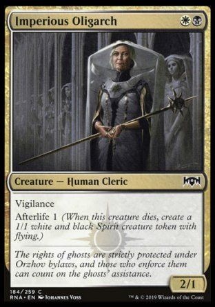 Imperious Oligarch (Ravnica Allegiance) Trading Card