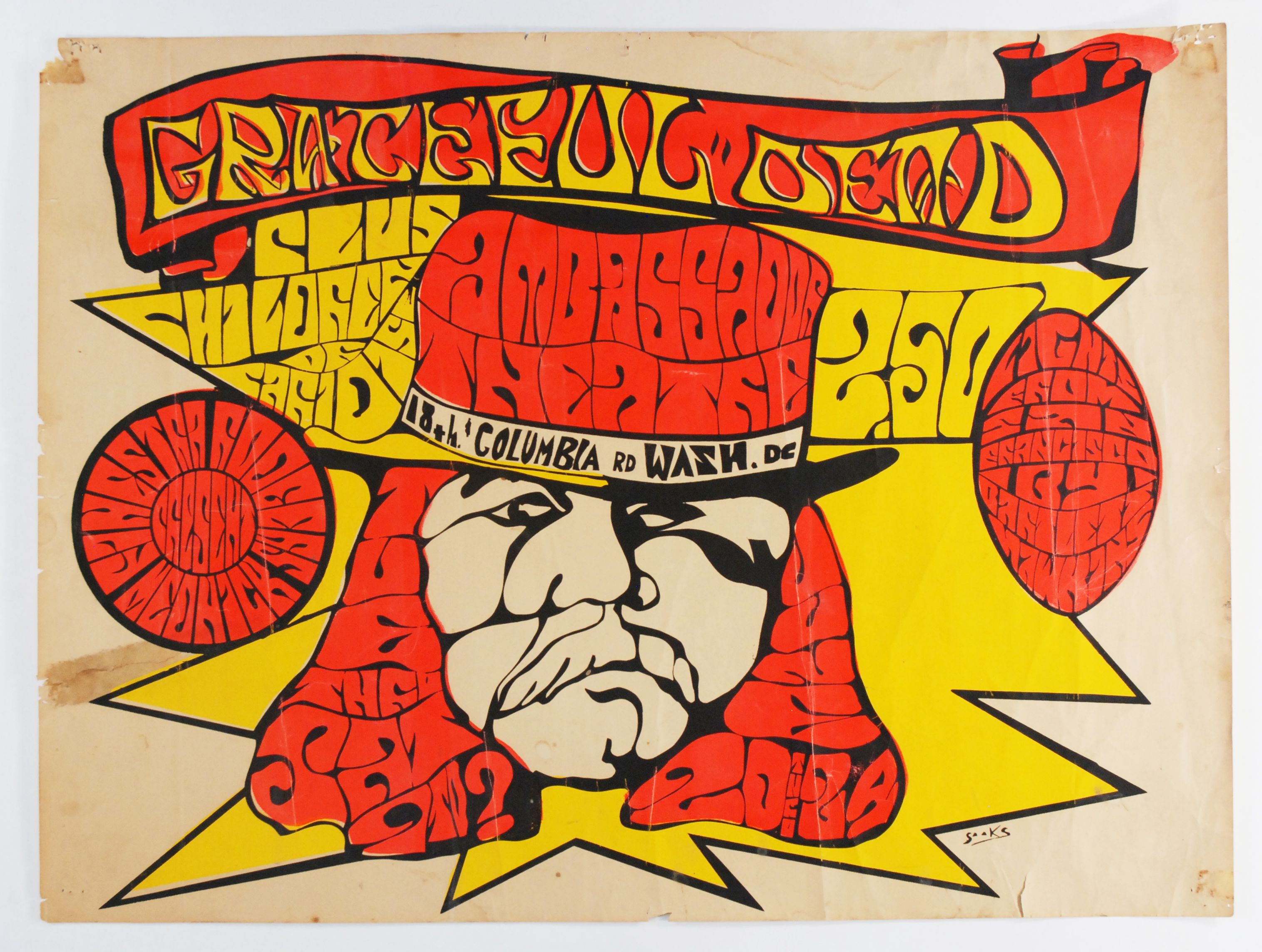 Grateful Dead Ambassador Theatre 1967 Concert Poster