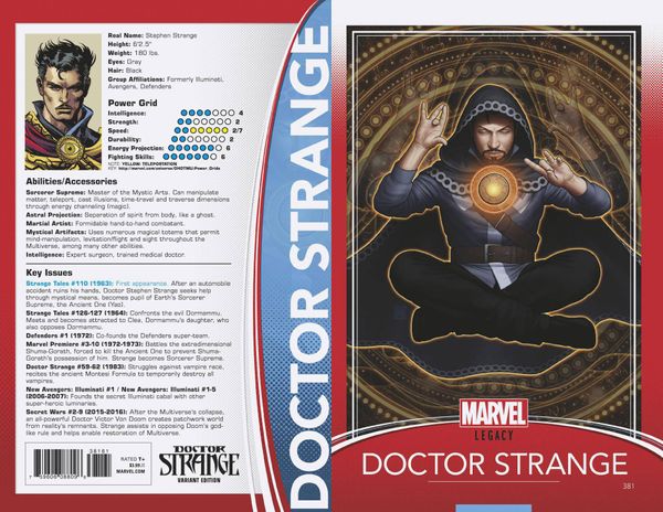 Doctor Strange #381 (Christopher Trading Card Variant Leg)
