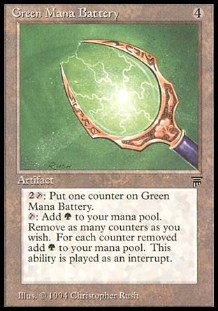 Green Mana Battery (Legends) Trading Card