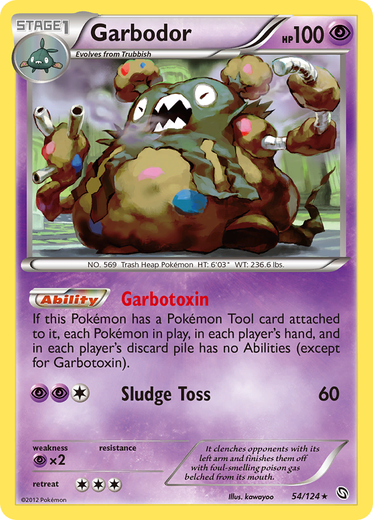 Garbodor (54/124) - Dragons Exalted Pokémon Card