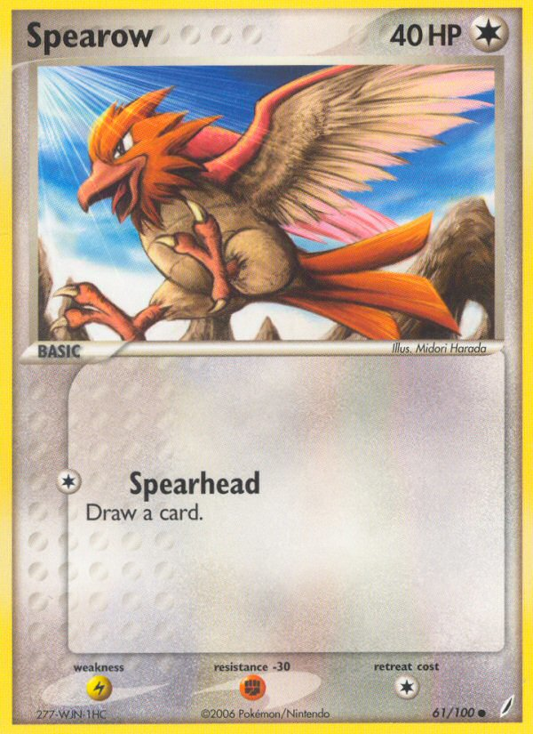 Spearow (61/100) - Crystal Guardians Pokémon Card