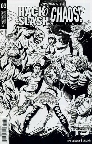 Hack/Slash vs Chaos! #3 (25 Copy Seeley B&w Cover)