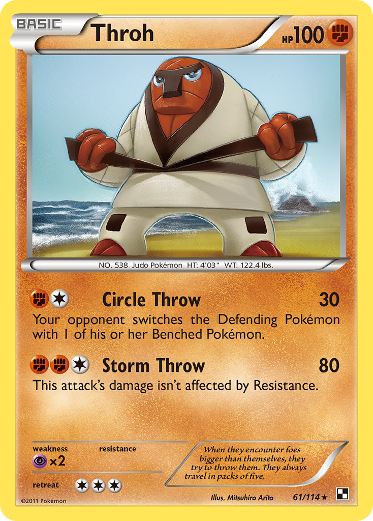 Throh (61/114) - Black & White Pokémon Card